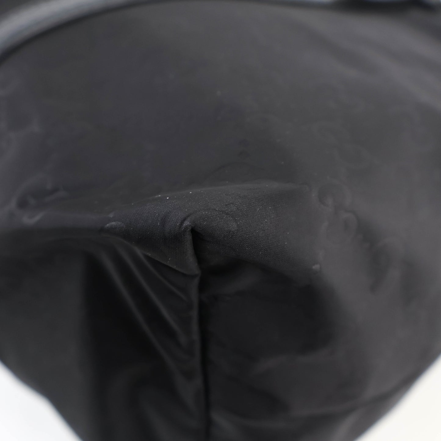 Gucci Tote Bag With Strap Nylon Black