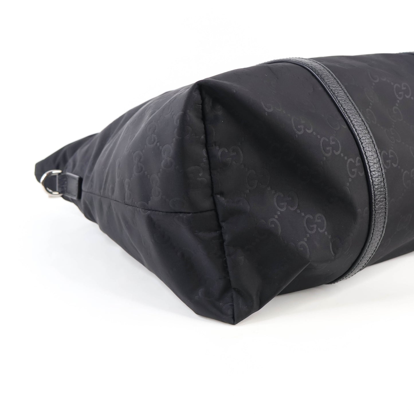 Gucci Tote Bag With Strap Nylon Black