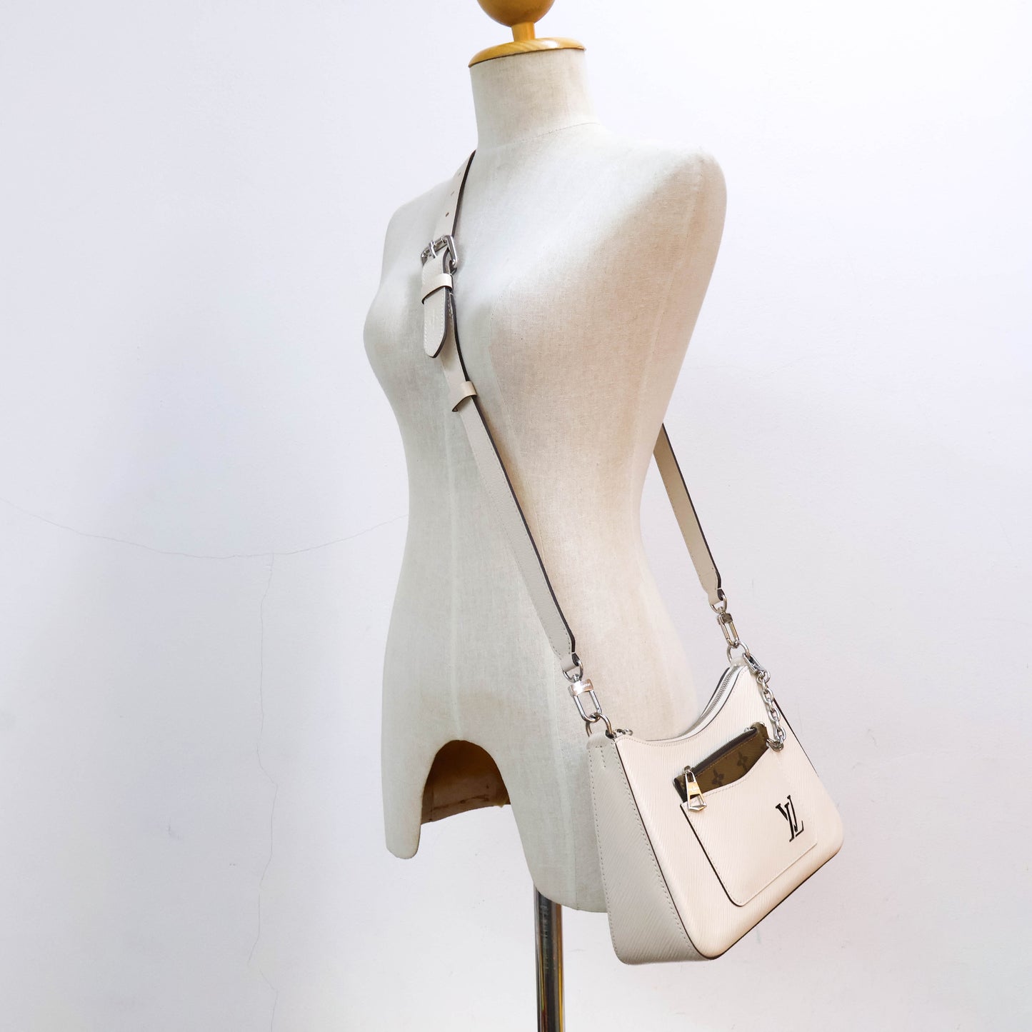 Louis Vuitton Marelle Epi Quartz White
