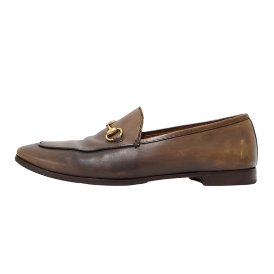 Gucci Loafers Horsebit Brown Leather 38.5