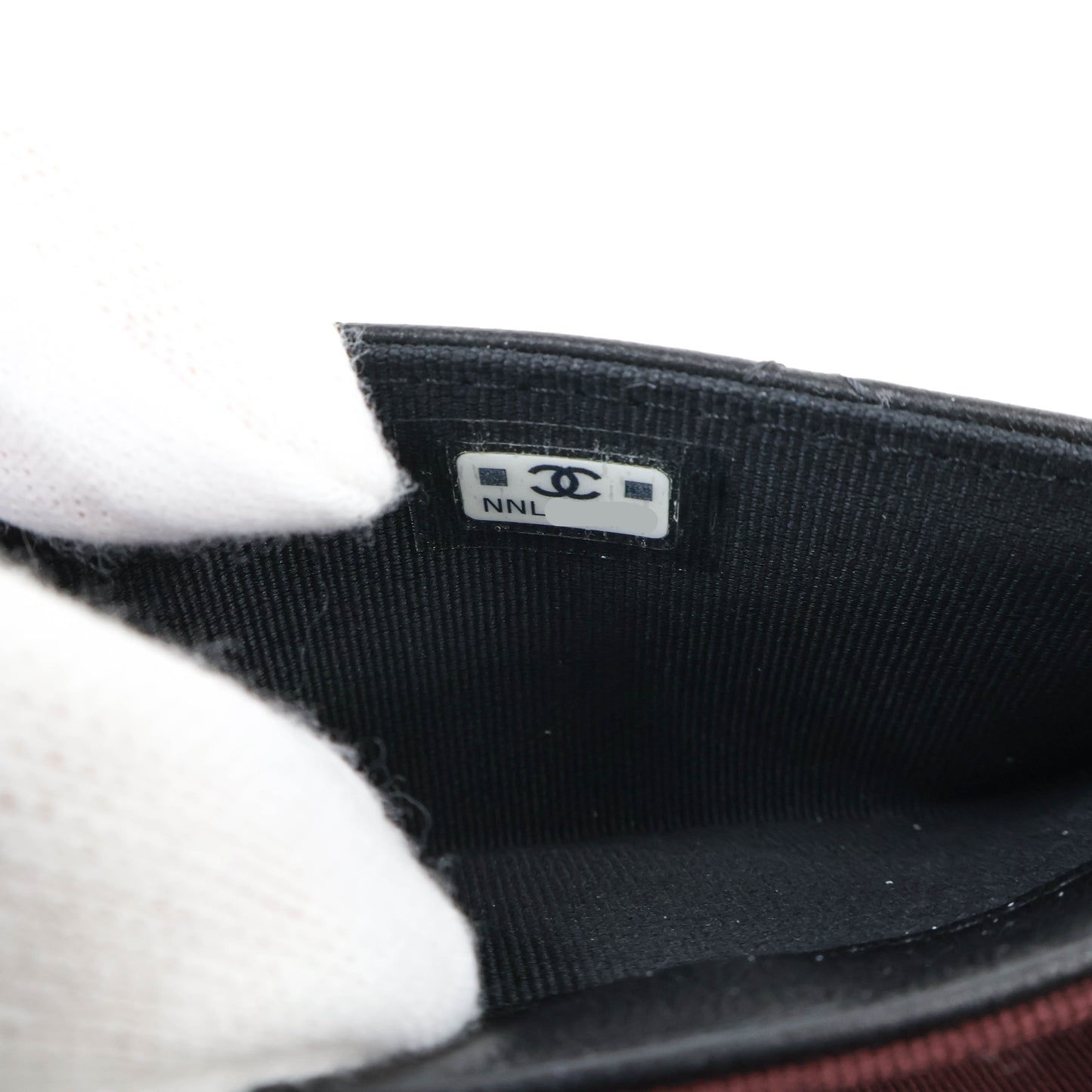 Chanel Flap Card Holder Black Lamb GHW