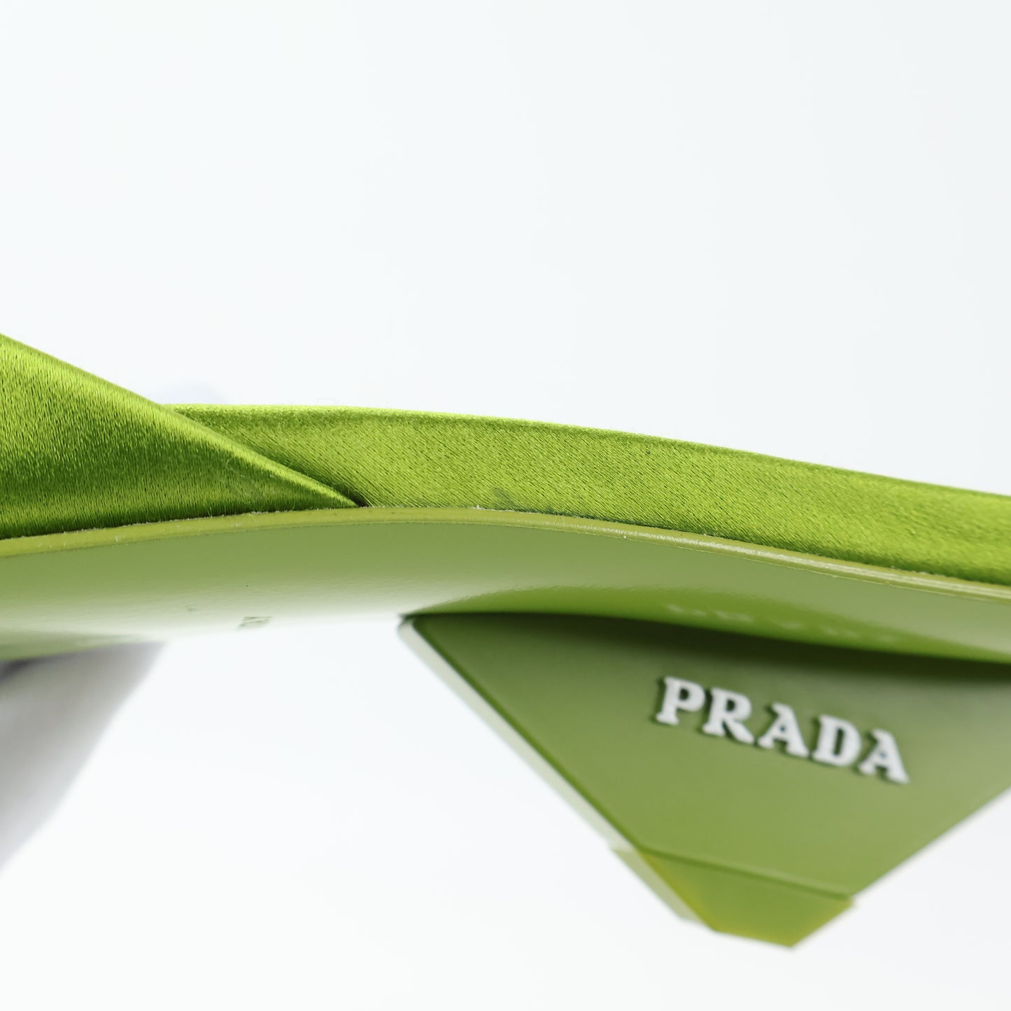 Prada Sabot Sandals Satin Green 37