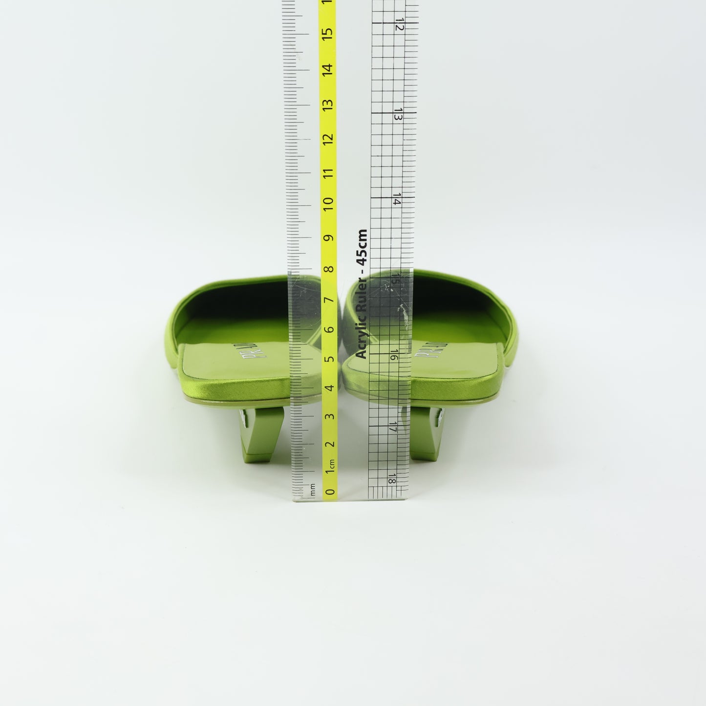 Prada Sabot Sandals Satin Green 37