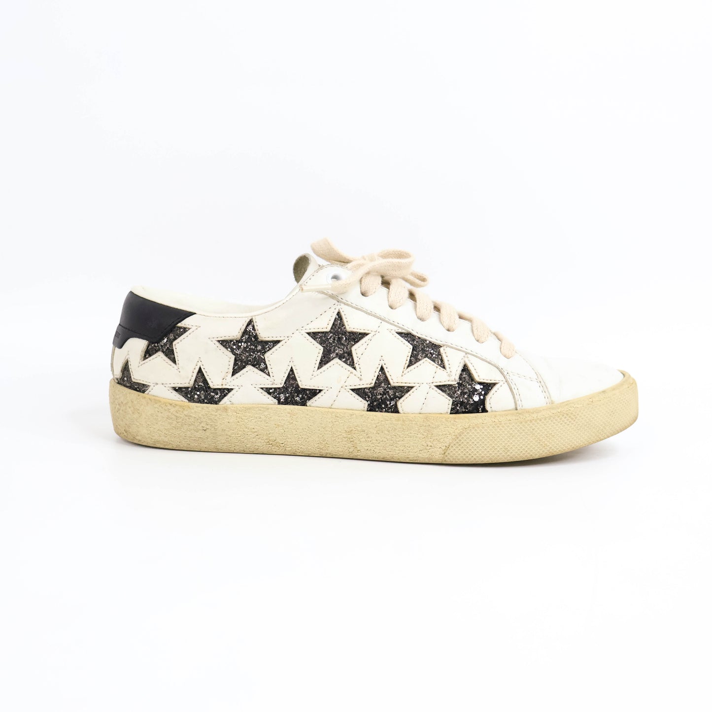 Saint Laurent Court Sneakers Silver Star 39