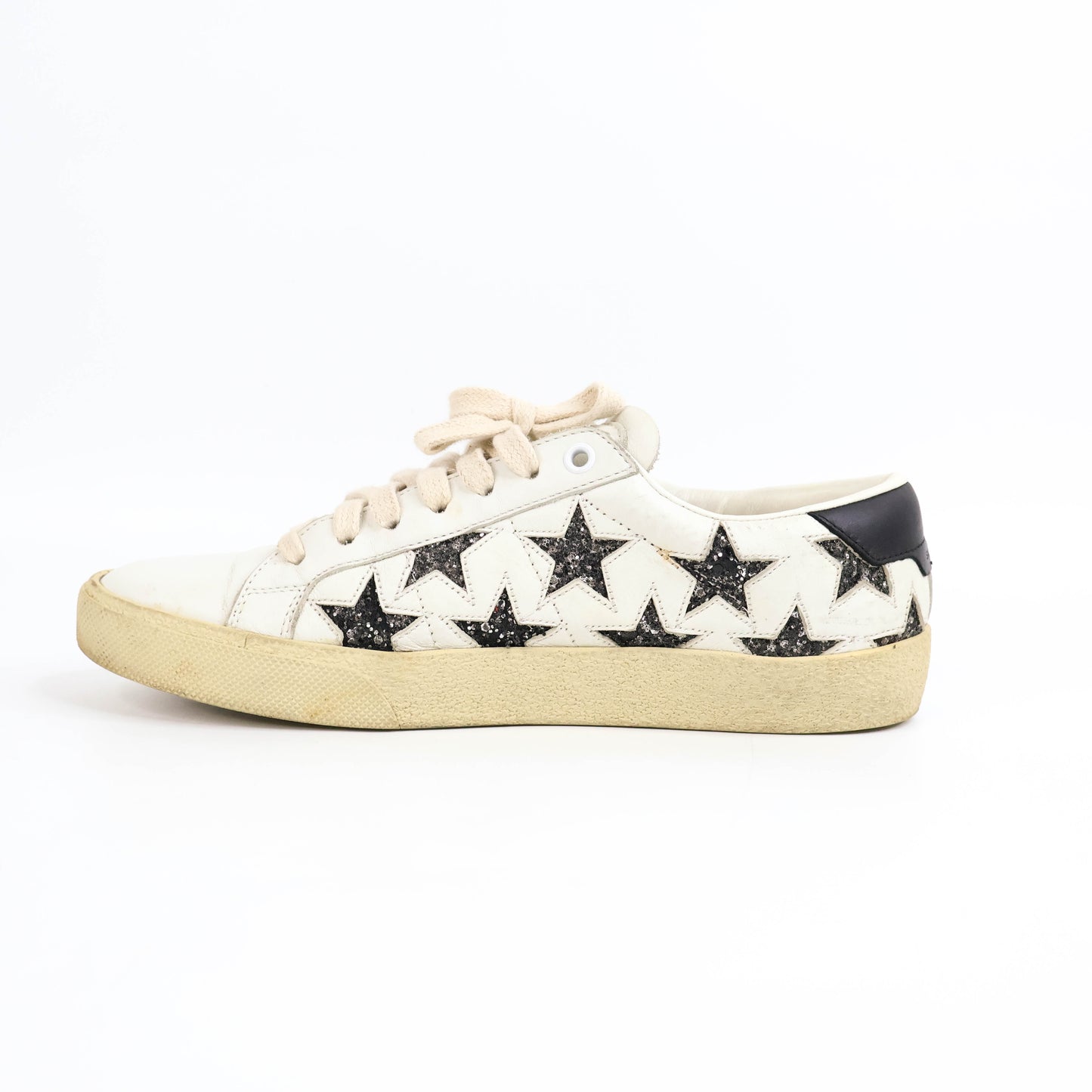 Saint Laurent Court Sneakers Silver Star 39