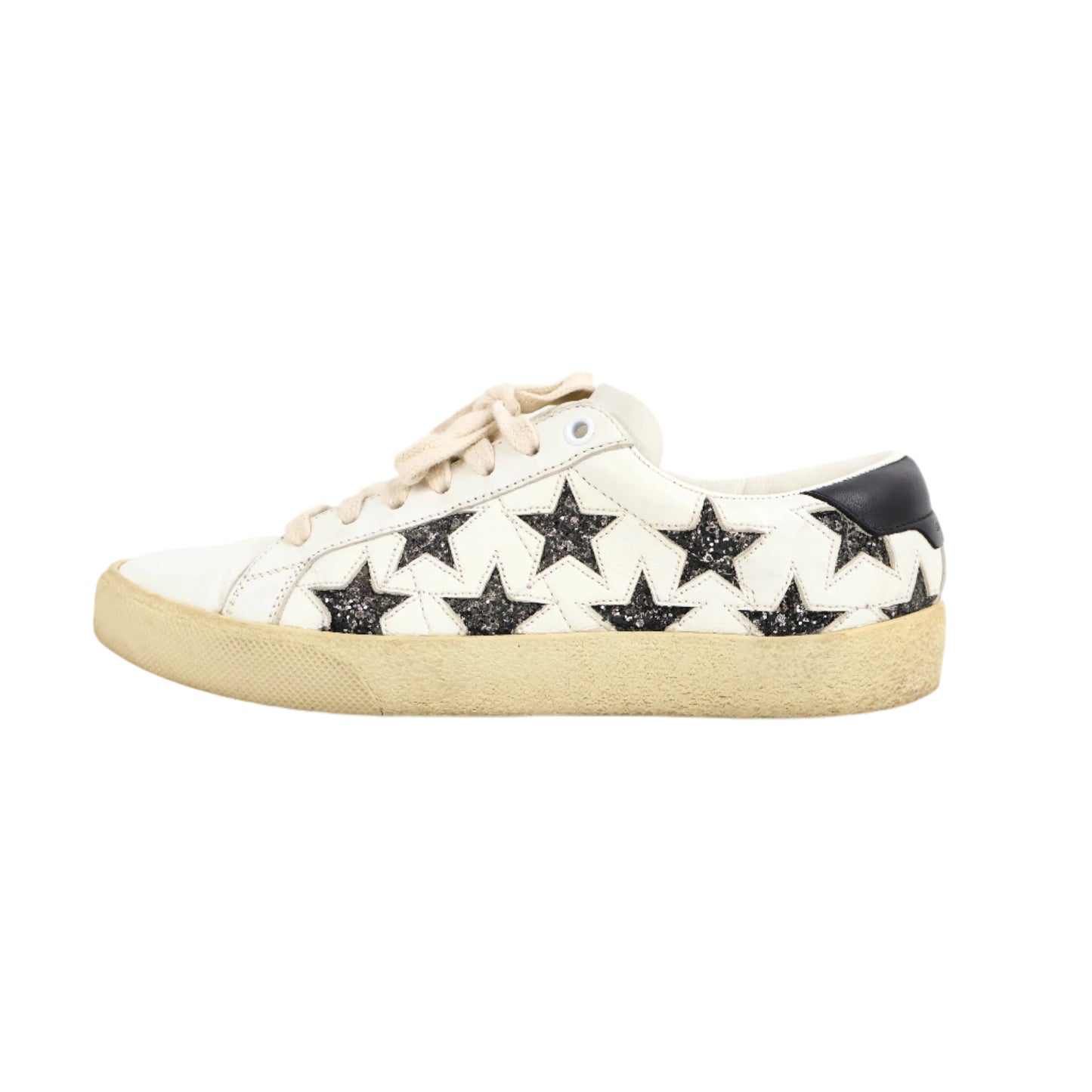 Saint Laurent Court Sneakers Silver Star 39