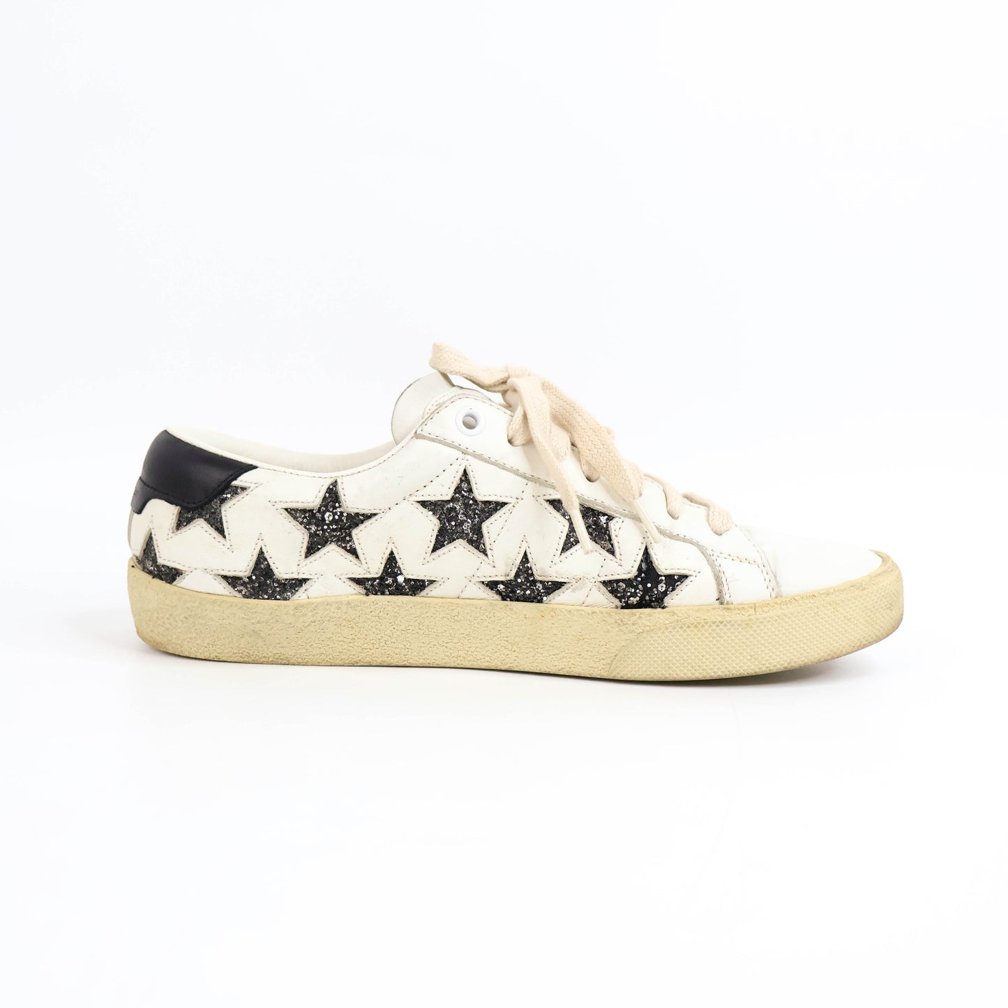 Saint Laurent Court Sneakers Silver Star 39