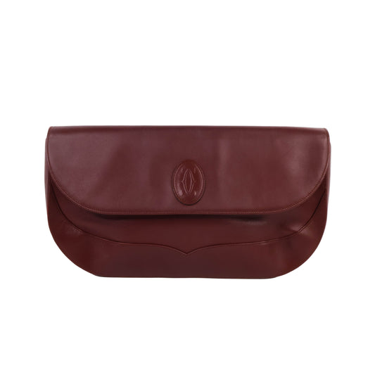 Cartier Flap Clutch Burgundy