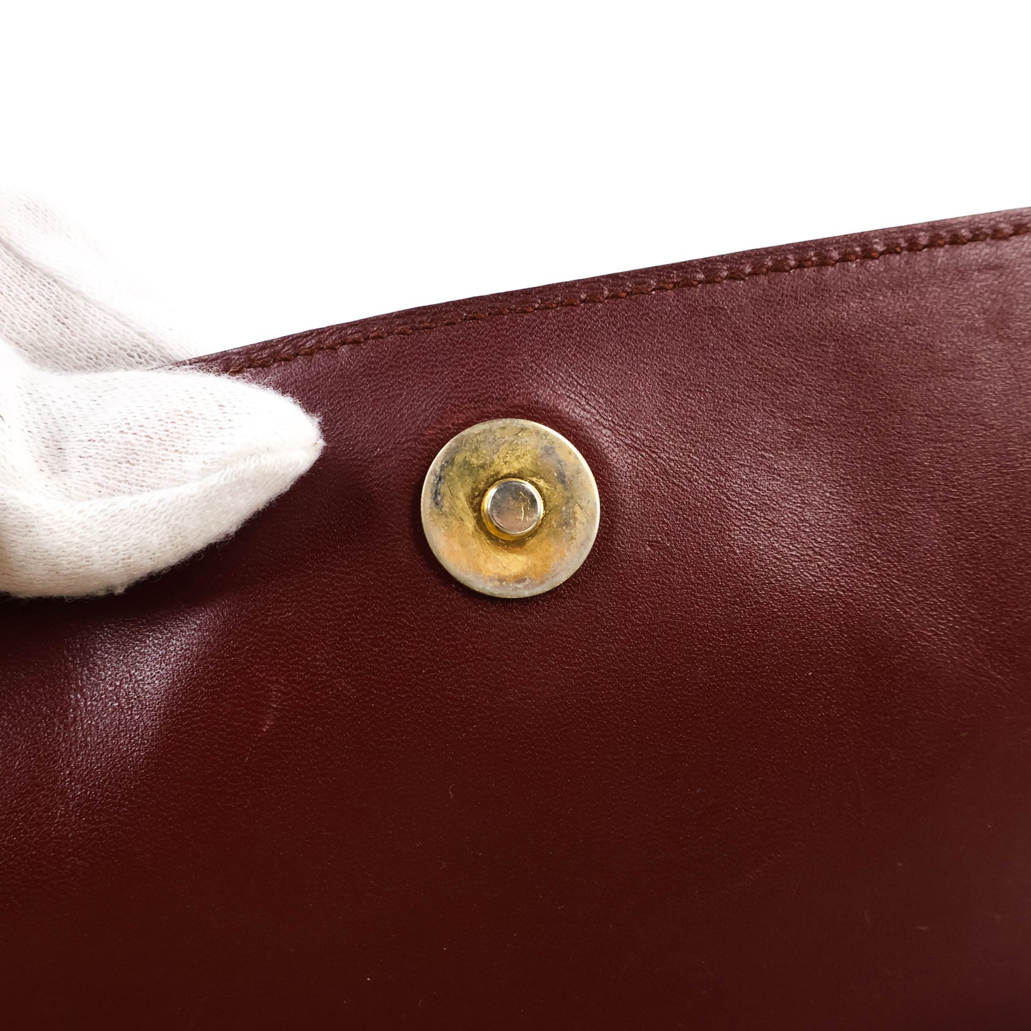 Cartier Flap Clutch Burgundy