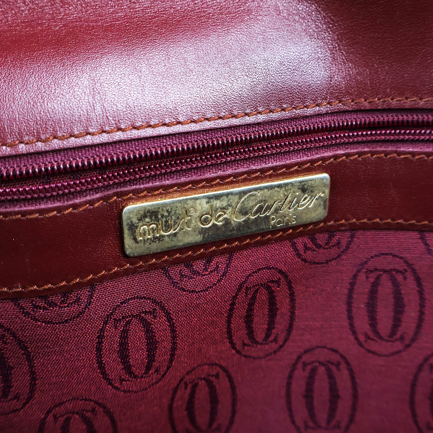 Cartier Flap Clutch Burgundy