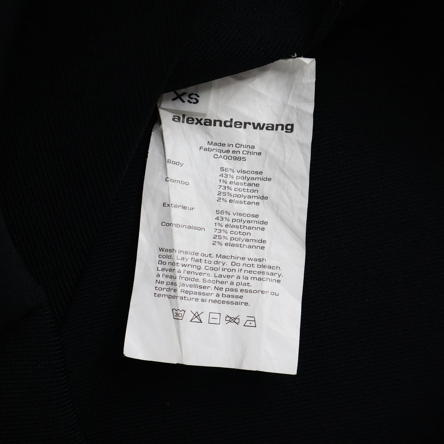 Alexander Wang Bi Layer Sleeve Dress Black White