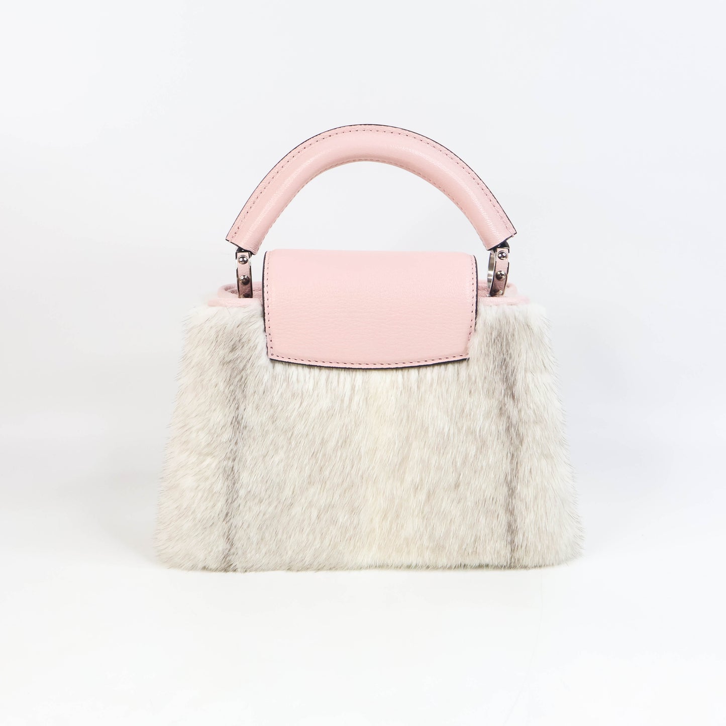 Louis Vuitton Capucine Mini Mink Fur Cherve Pink