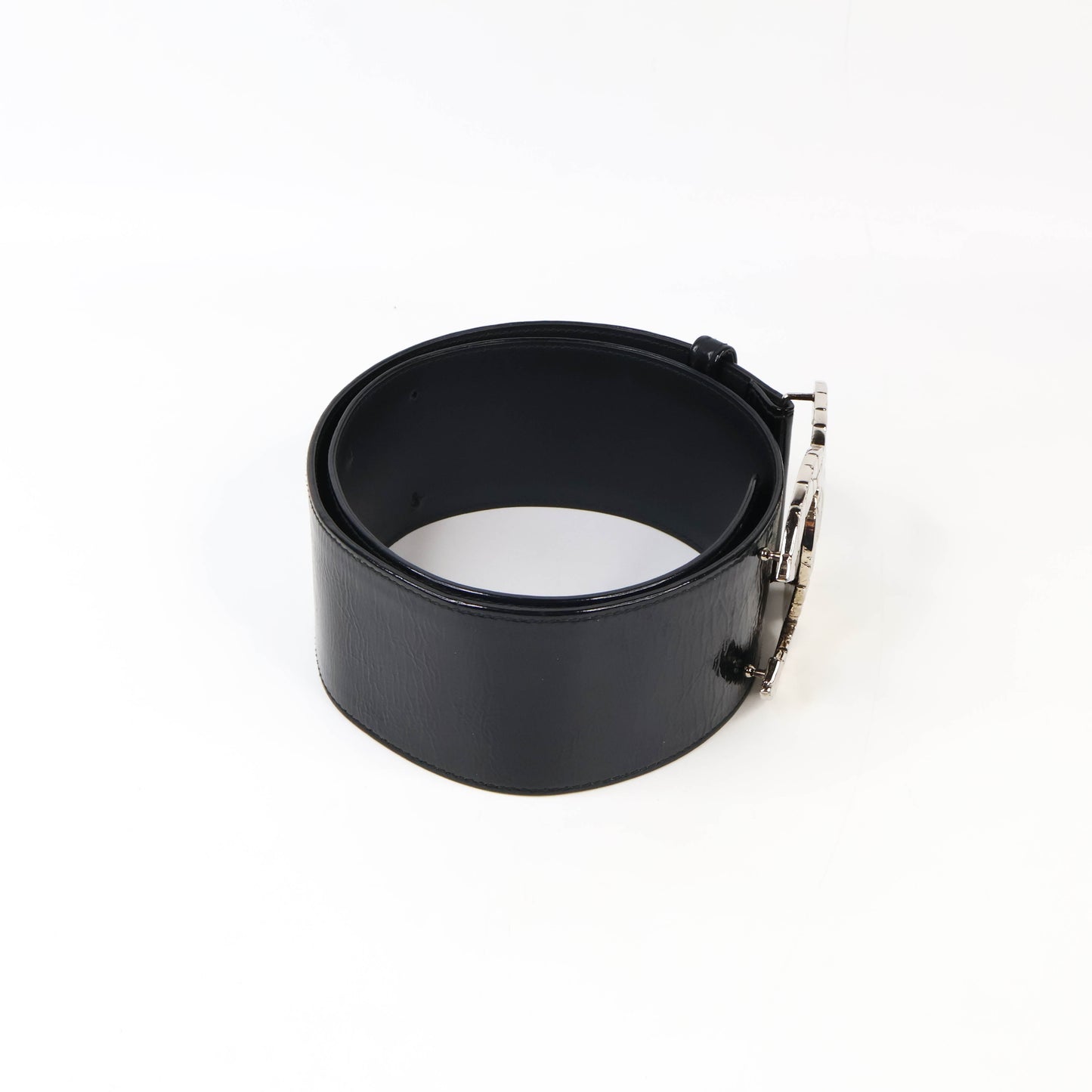 Chanel Belt Large Patent Black 80/32