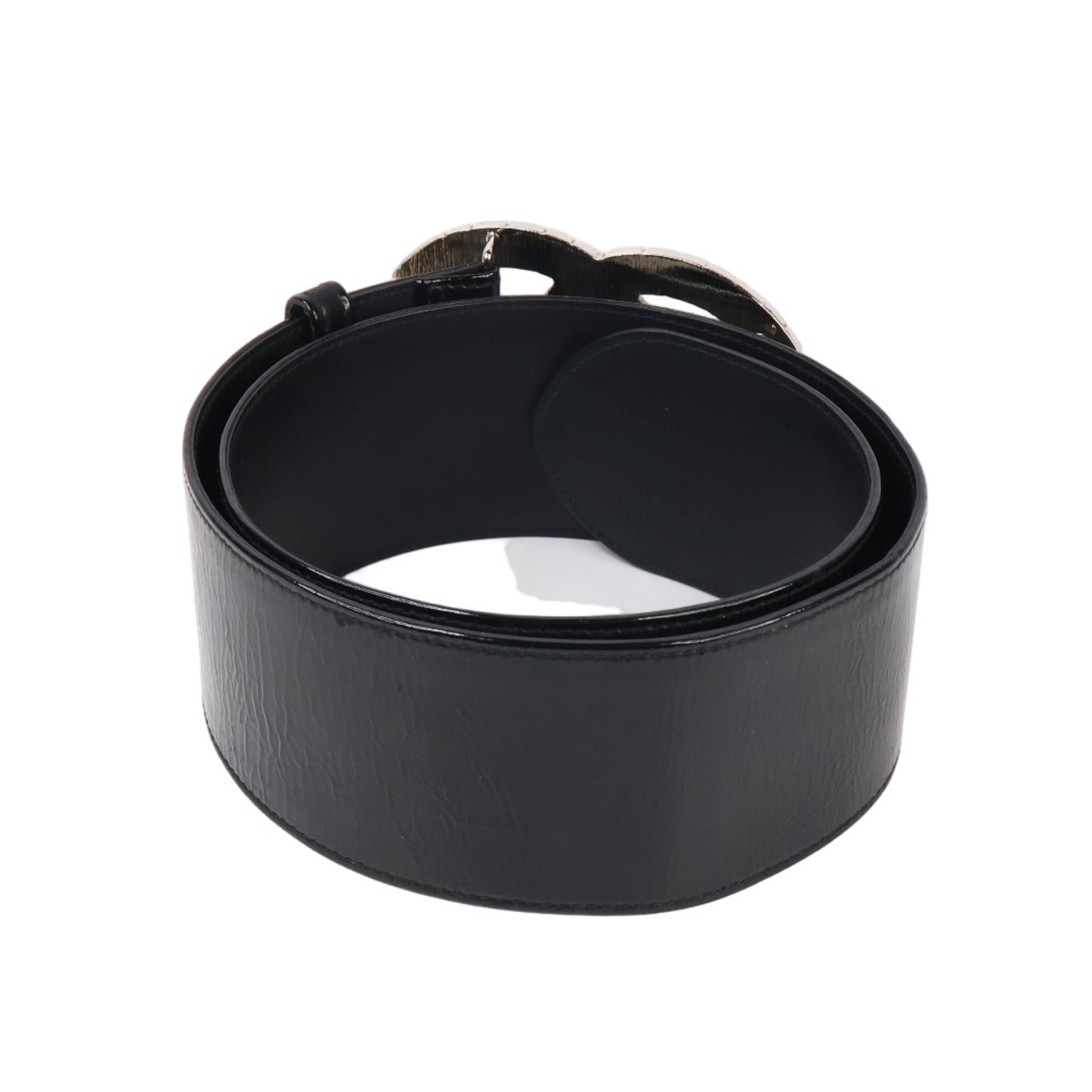 Chanel Belt Large Patent Black 80/32