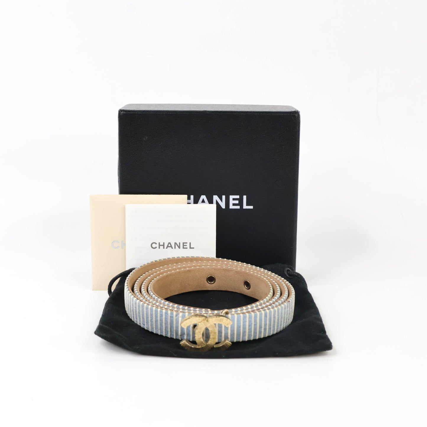 Chanel Belt Blue/White 85/34