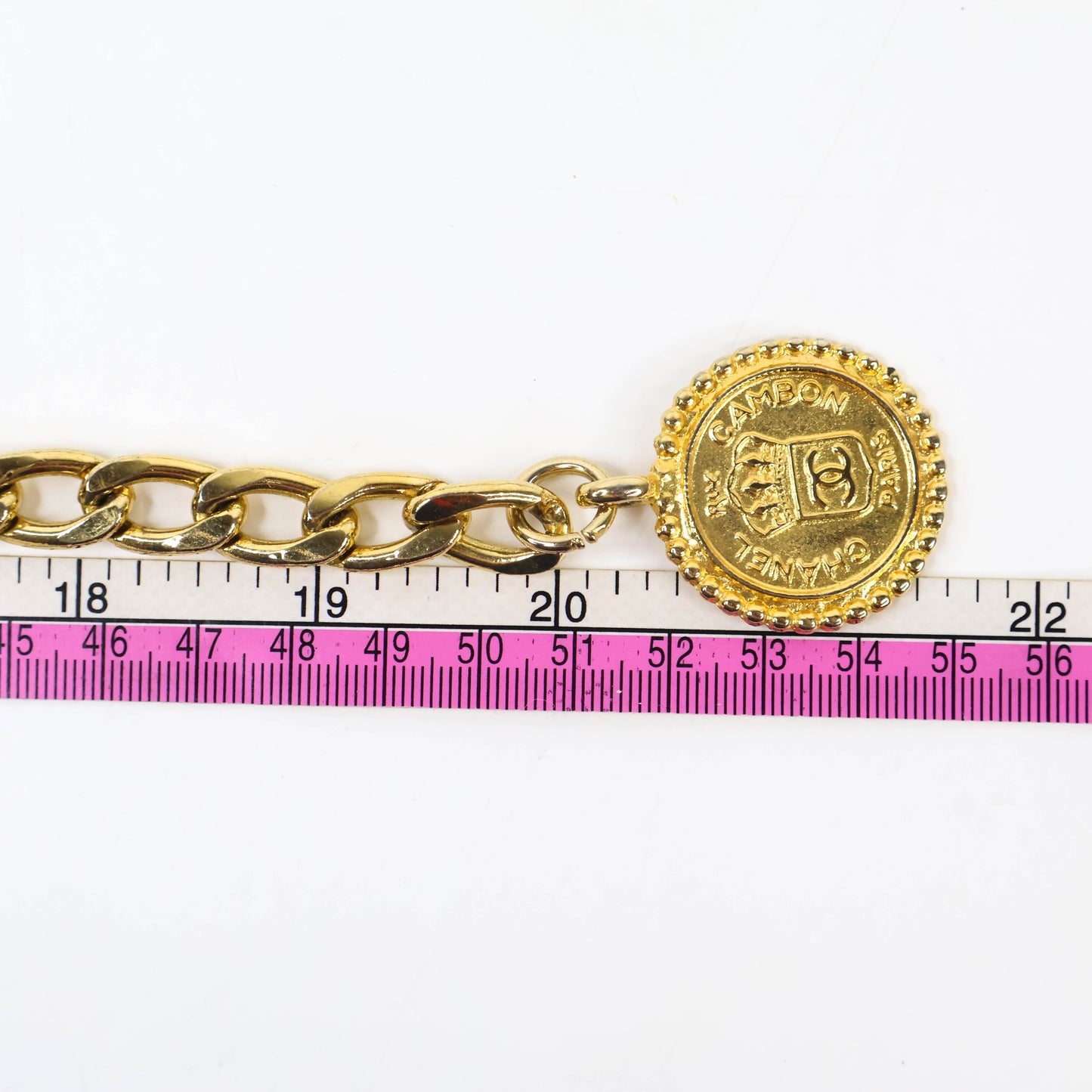 Chanel Belt Leather Black/Chain Gold 65