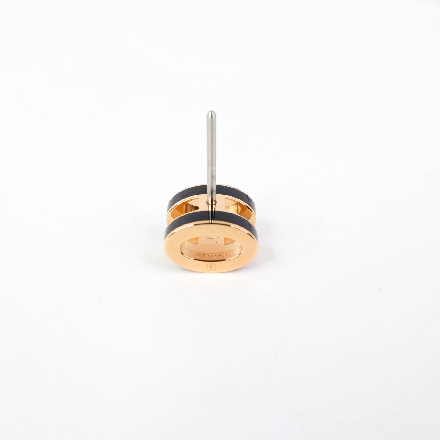 Hermes Mini Pop H Earrings Black RGHW