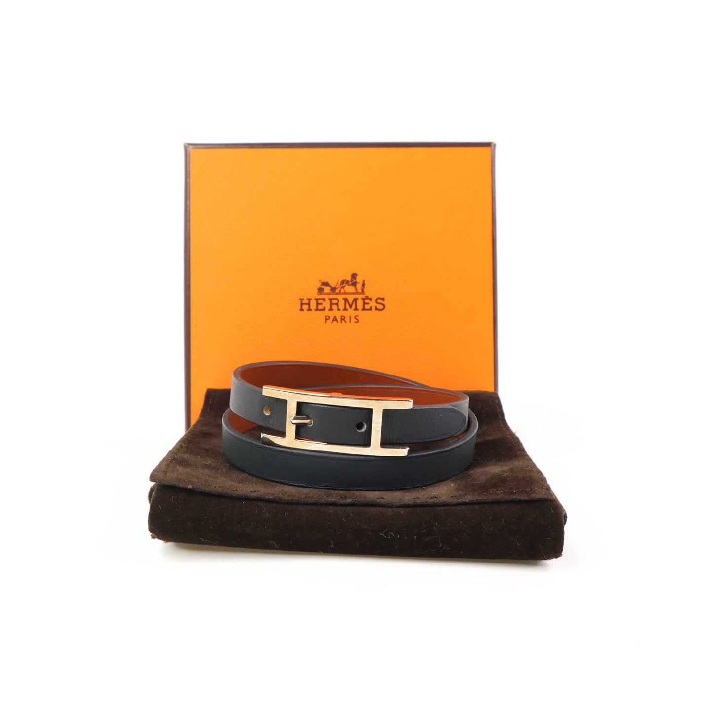 Hermes Behapi Double Tour Black PHW