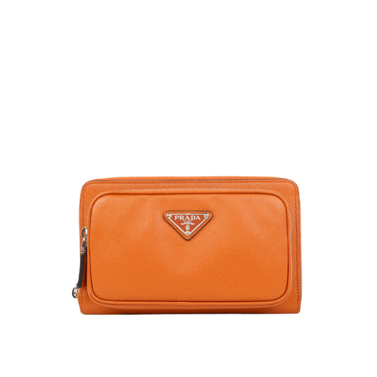 Prada Saffiano Travel Papaya