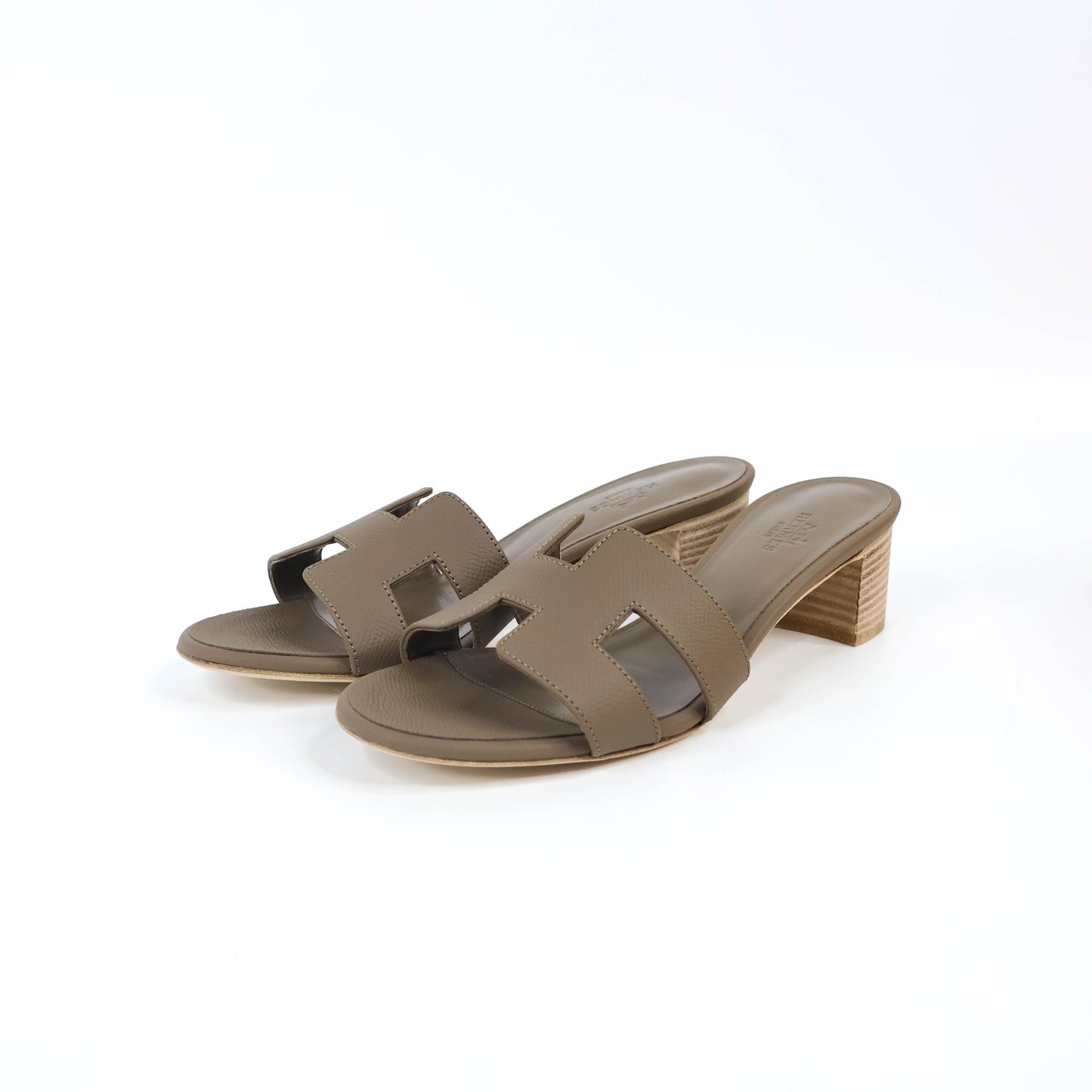 Hermes Oasis Sandals Etoupe 37.5