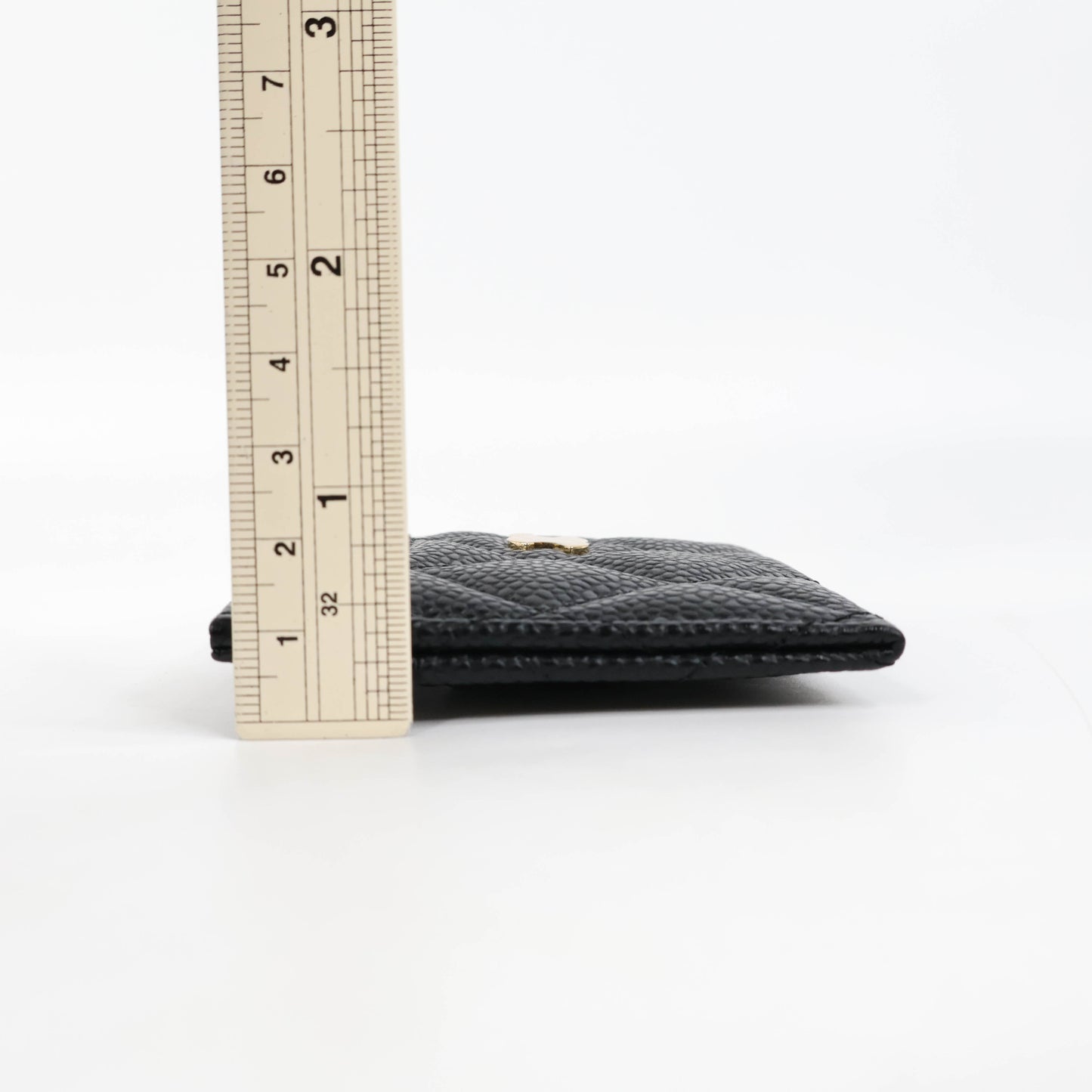 Chanel Card Holder Black Cavier GHW