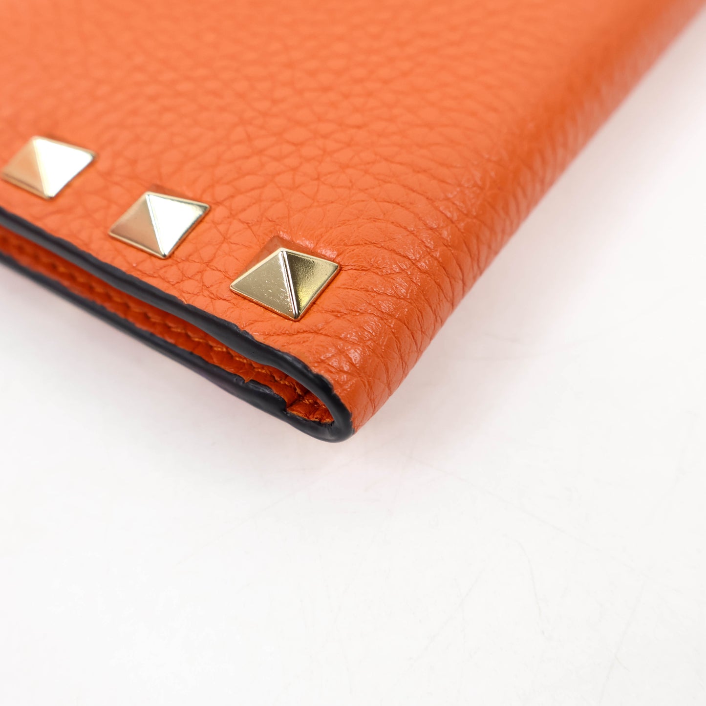 Valentino Short Wallet Rockstud Orange