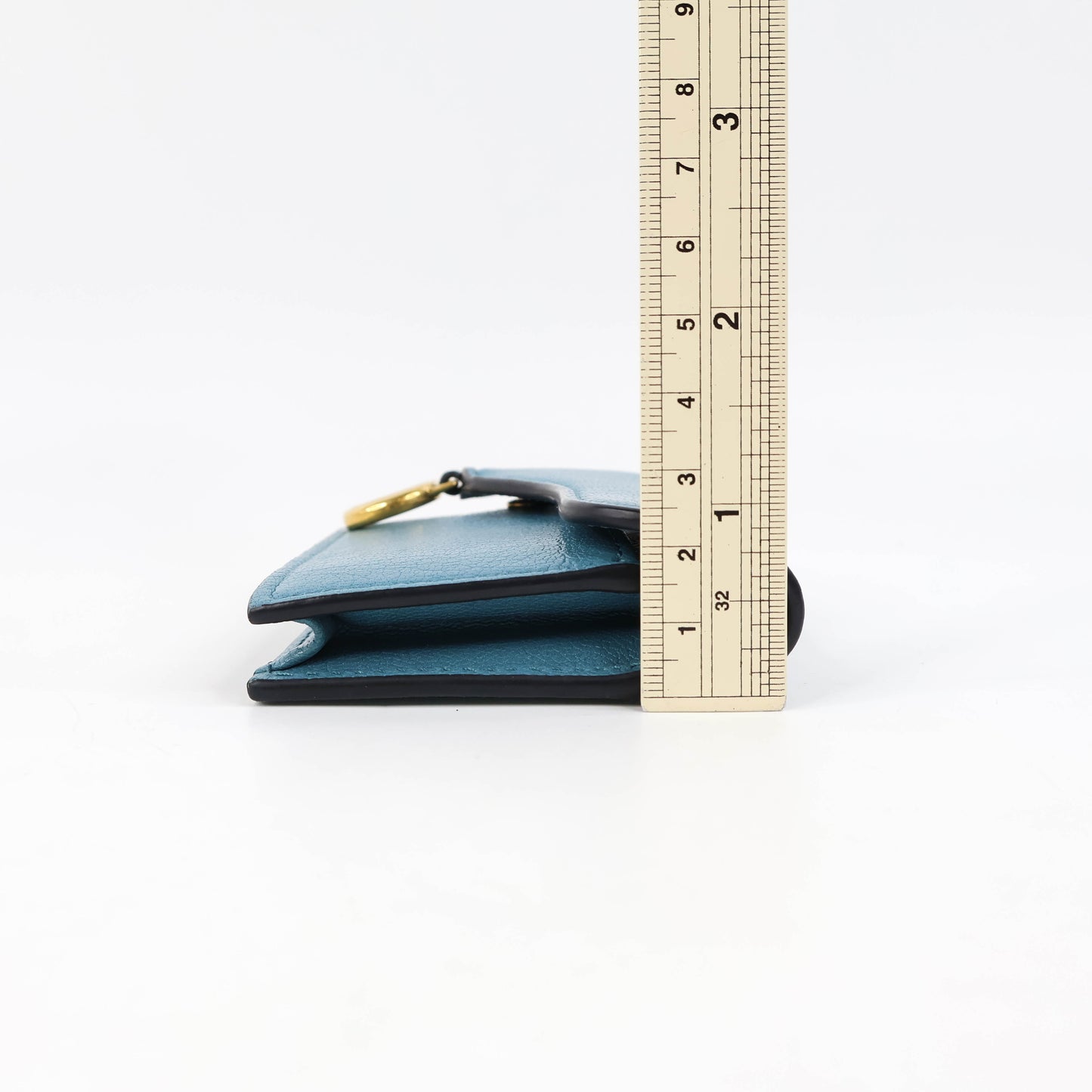 Christian Dior Saddle Card Holder Blue