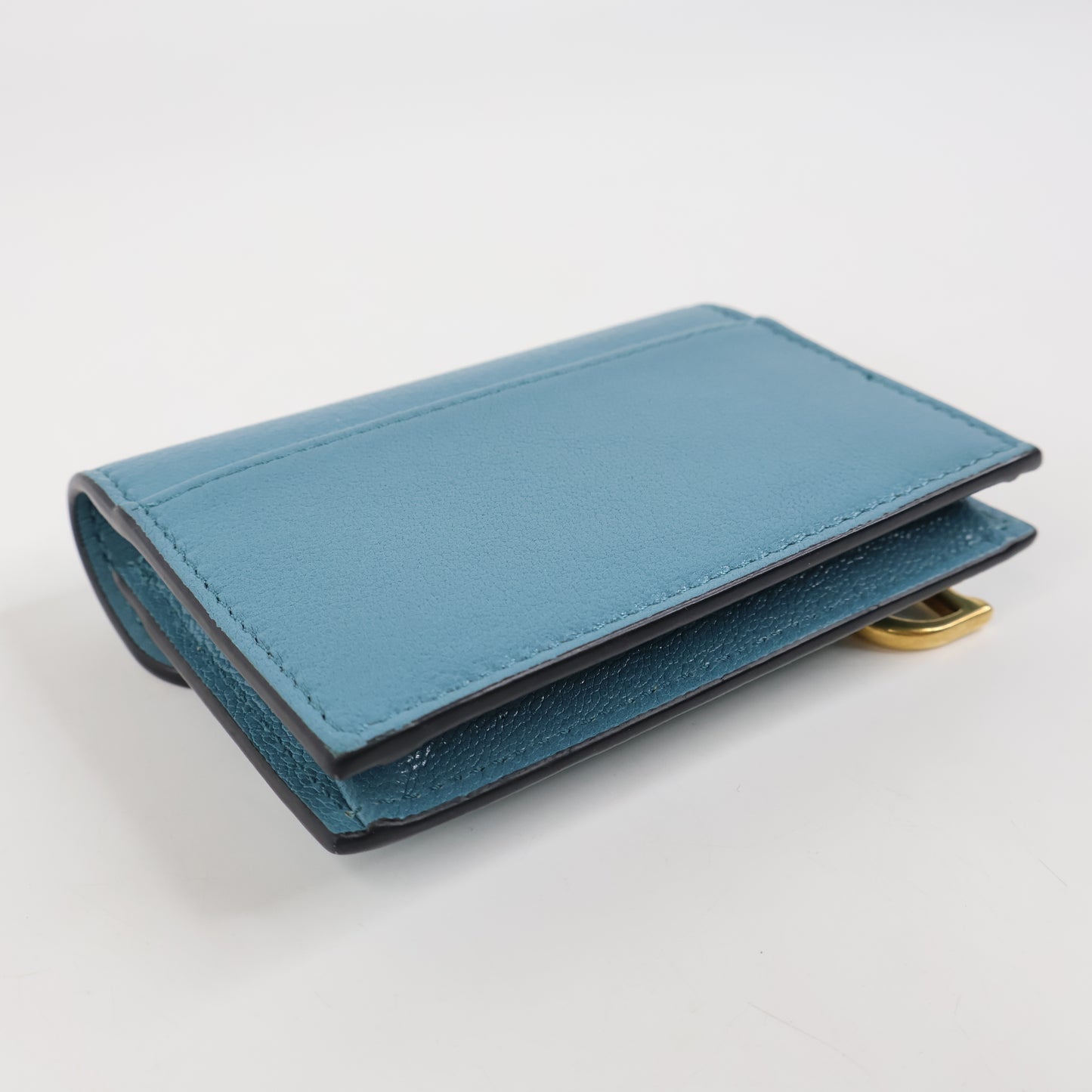 Christian Dior Saddle Card Holder Blue