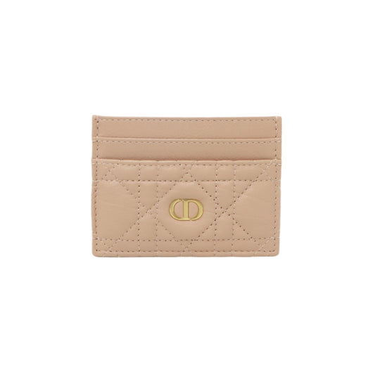 Christian Dior Caro Card Holder Rose Des Vents Supple