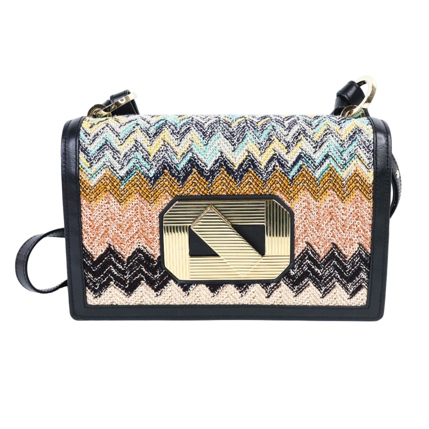 Missoni Flap Bag Crochet Knit/Leather