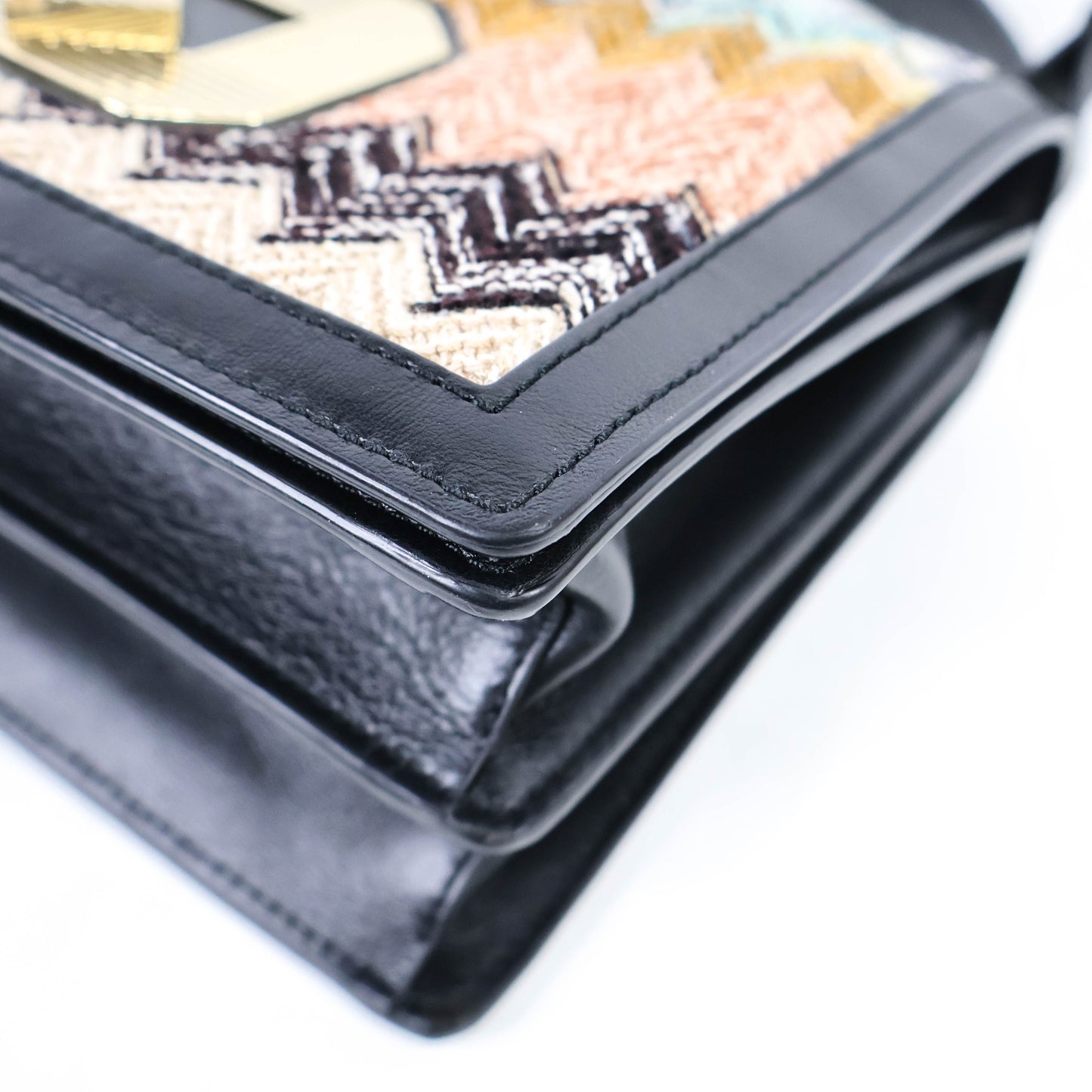 Missoni Flap Bag Crochet Knit/Leather