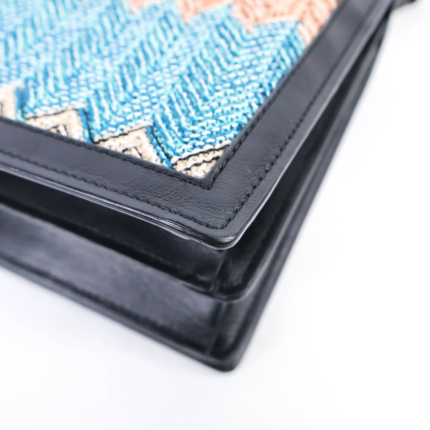 Missoni Flap Bag Crochet Knit/Leather