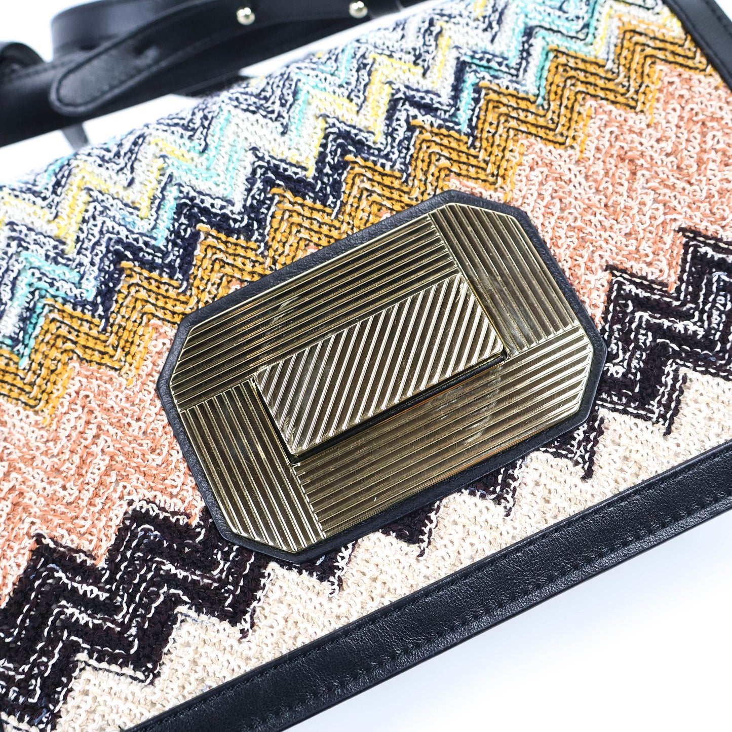 Missoni Flap Bag Crochet Knit/Leather
