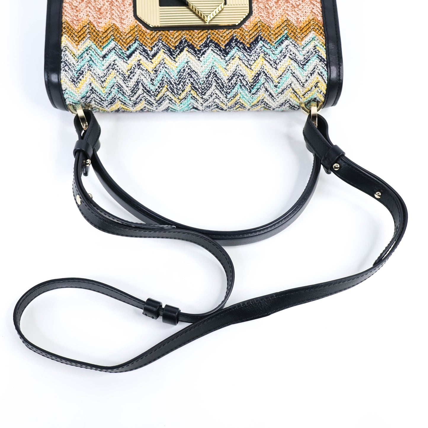 Missoni Flap Bag Crochet Knit/Leather