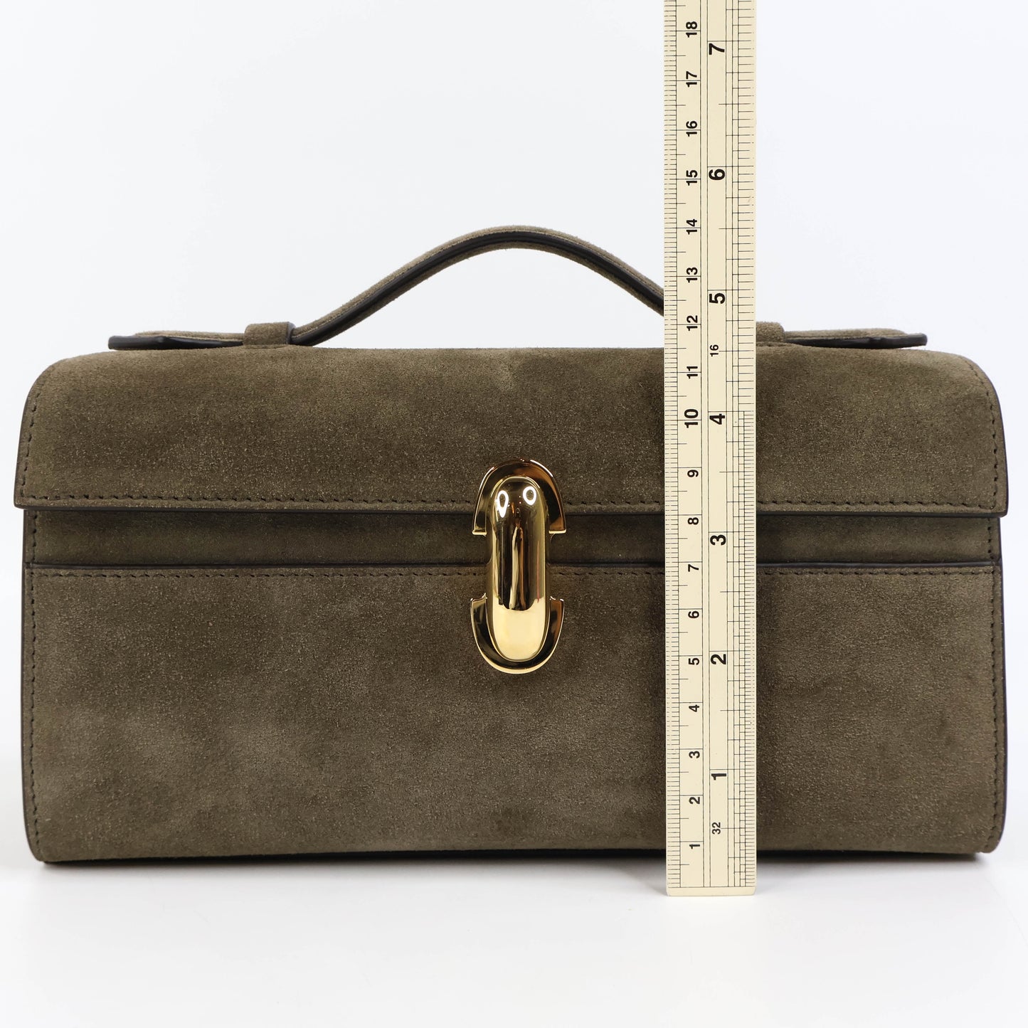 Savette Symmetry Pochette Brown Suede