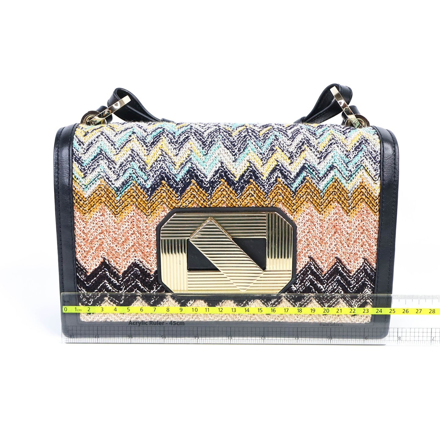 Missoni Flap Bag Crochet Knit/Leather