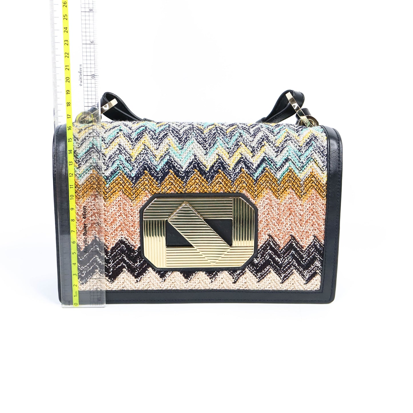 Missoni Flap Bag Crochet Knit/Leather
