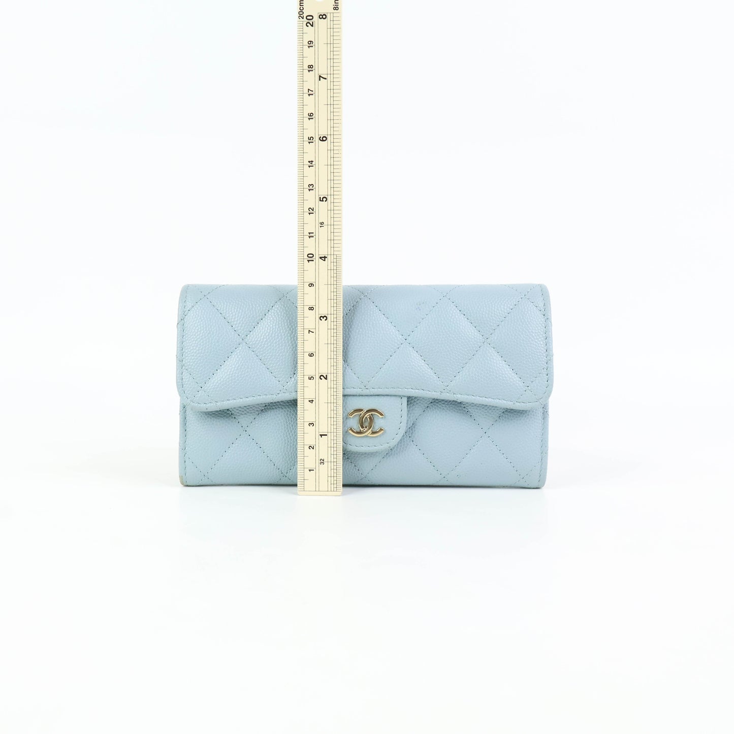 Chanel Classic Medium Wallet Light Blue