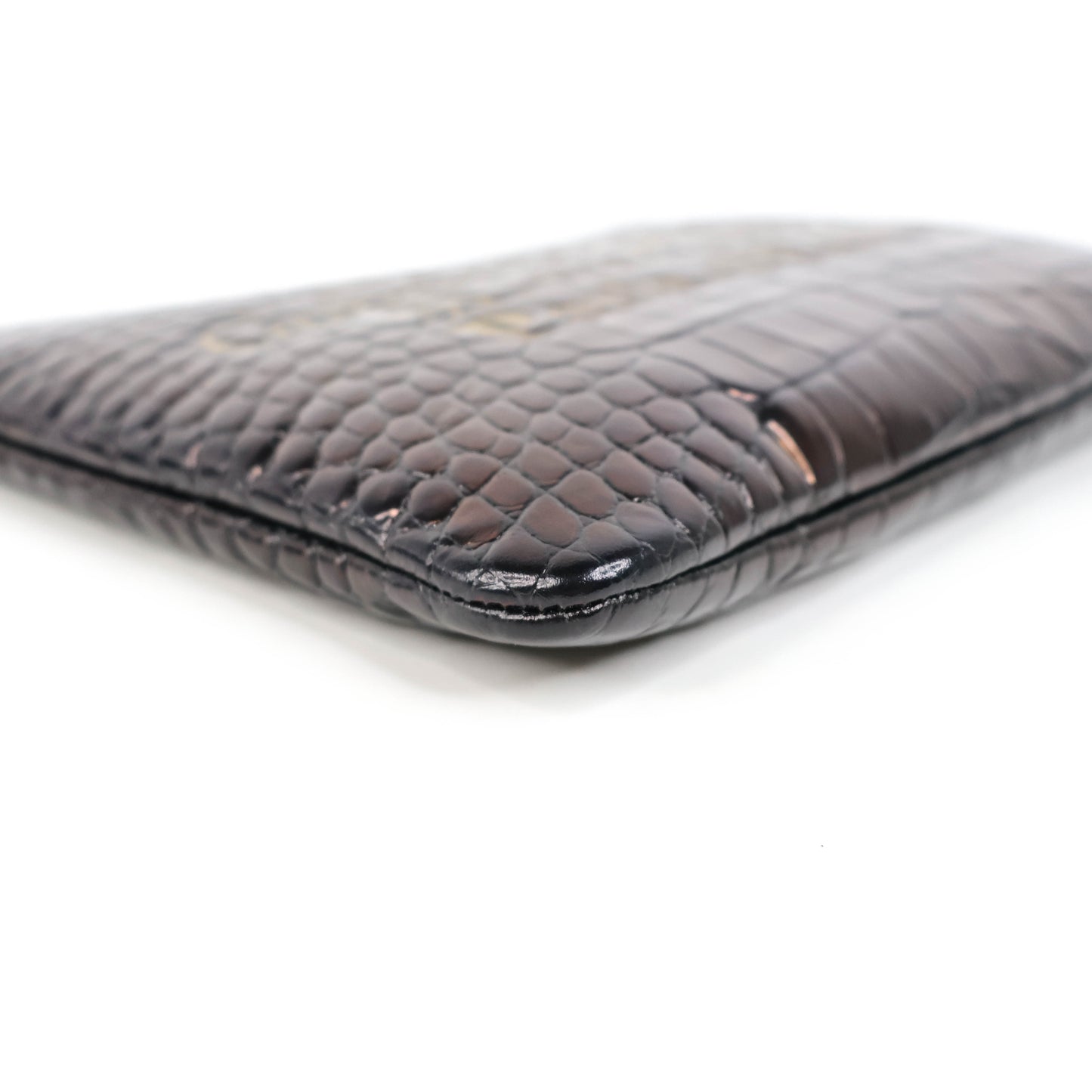 Chanel Clutch Gabrielle Crocodile Print Black