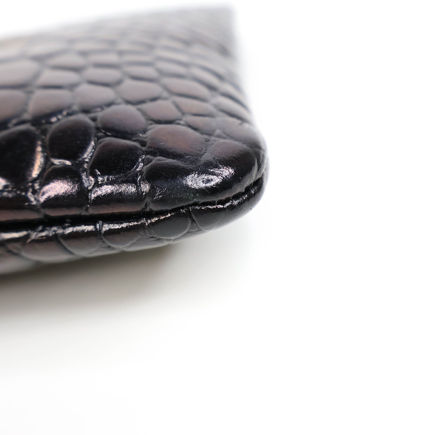 Chanel Clutch Gabrielle Crocodile Print Black