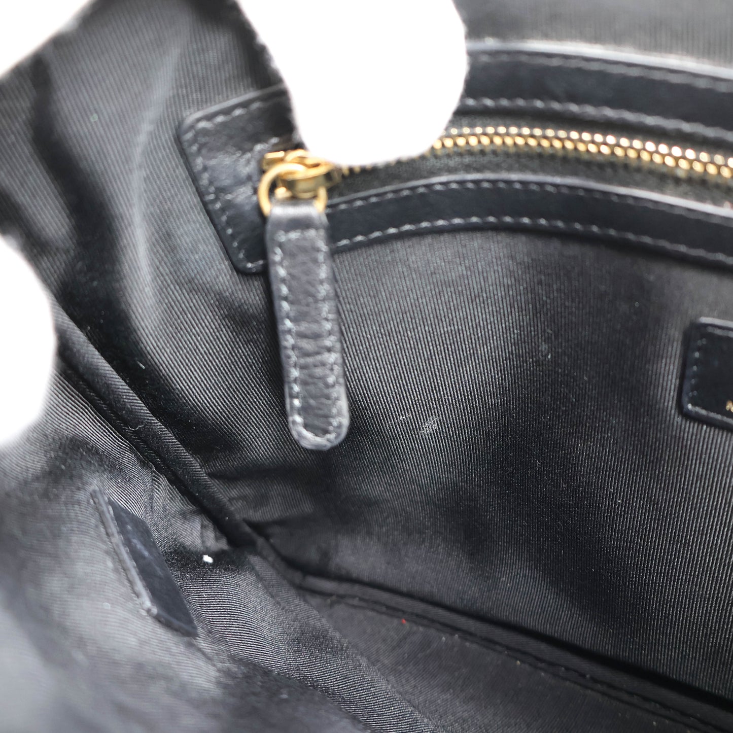 Chanel Clutch Gabrielle Crocodile Print Black