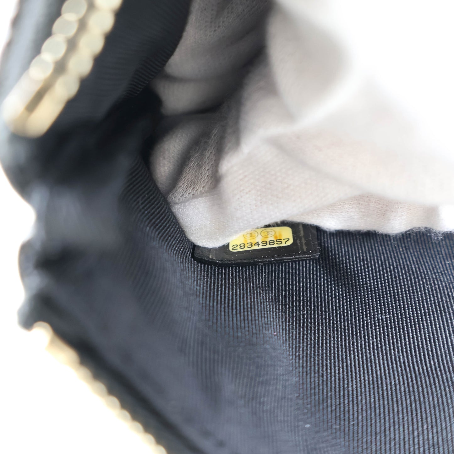 Chanel Clutch Gabrielle Crocodile Print Black