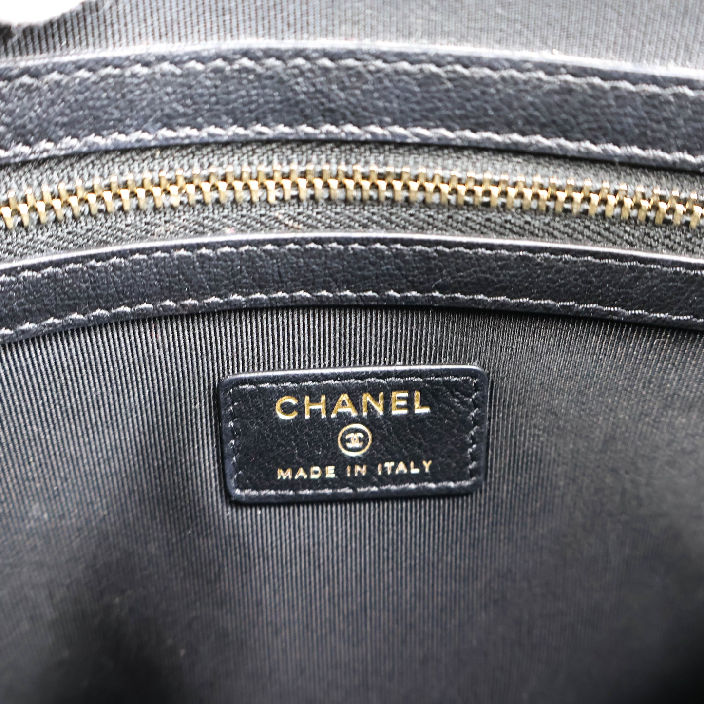 Chanel Clutch Gabrielle Crocodile Print Black