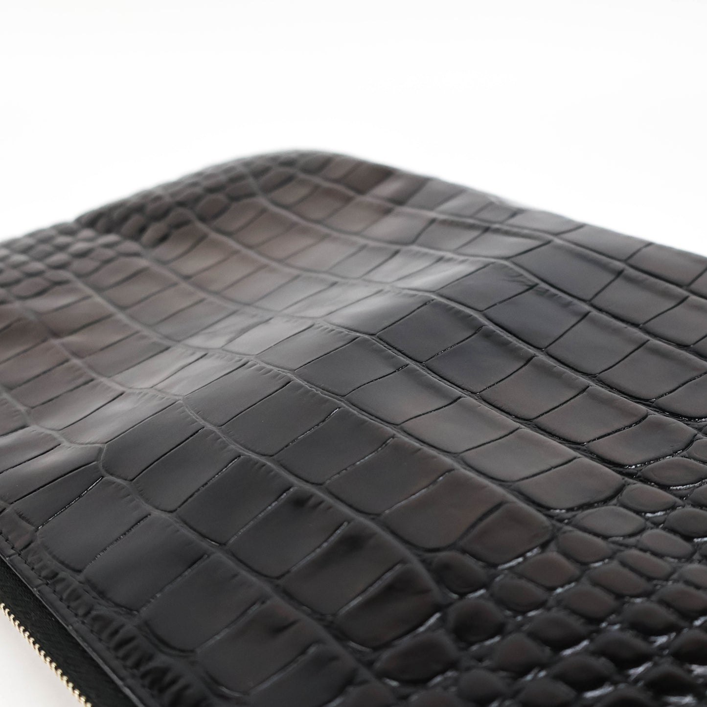 Chanel Clutch Gabrielle Crocodile Print Black