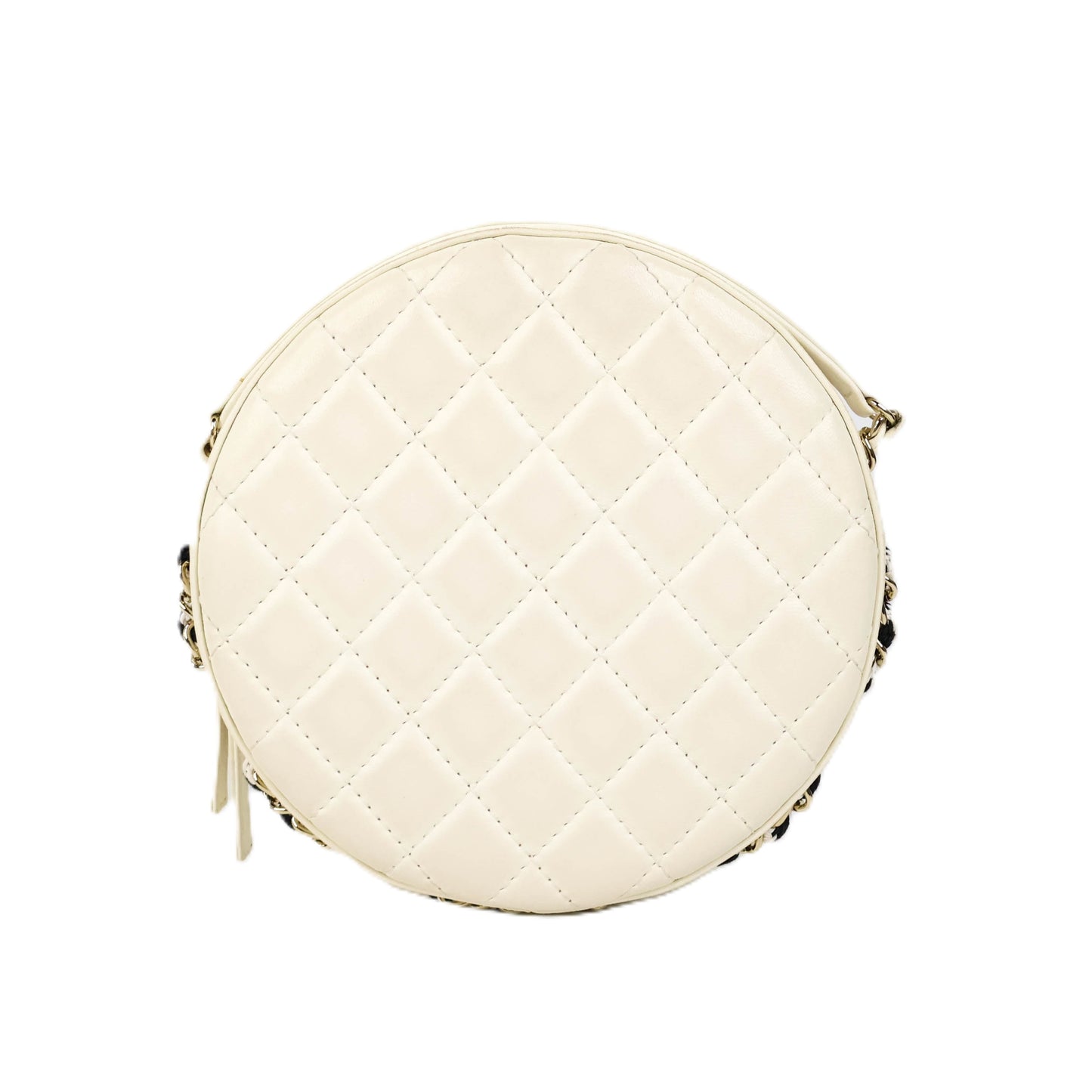 Chanel La Pausa Round Bag White/Black