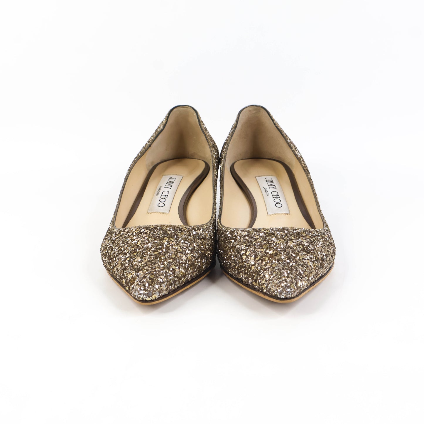 Jimmy Choo Pumps Romy 60 Glitter Antique Gold 35.5