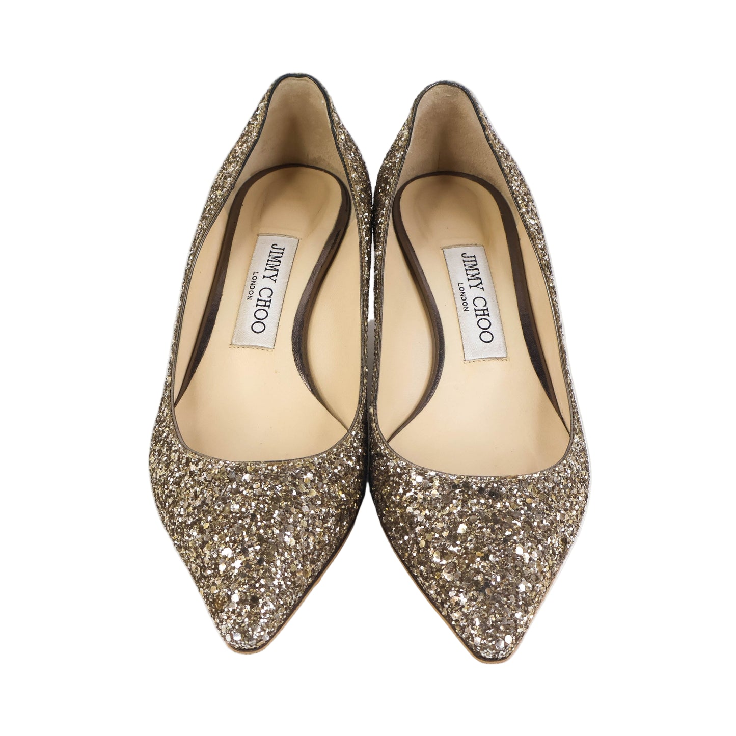 Jimmy Choo Pumps Romy 60 Glitter Antique Gold 35.5