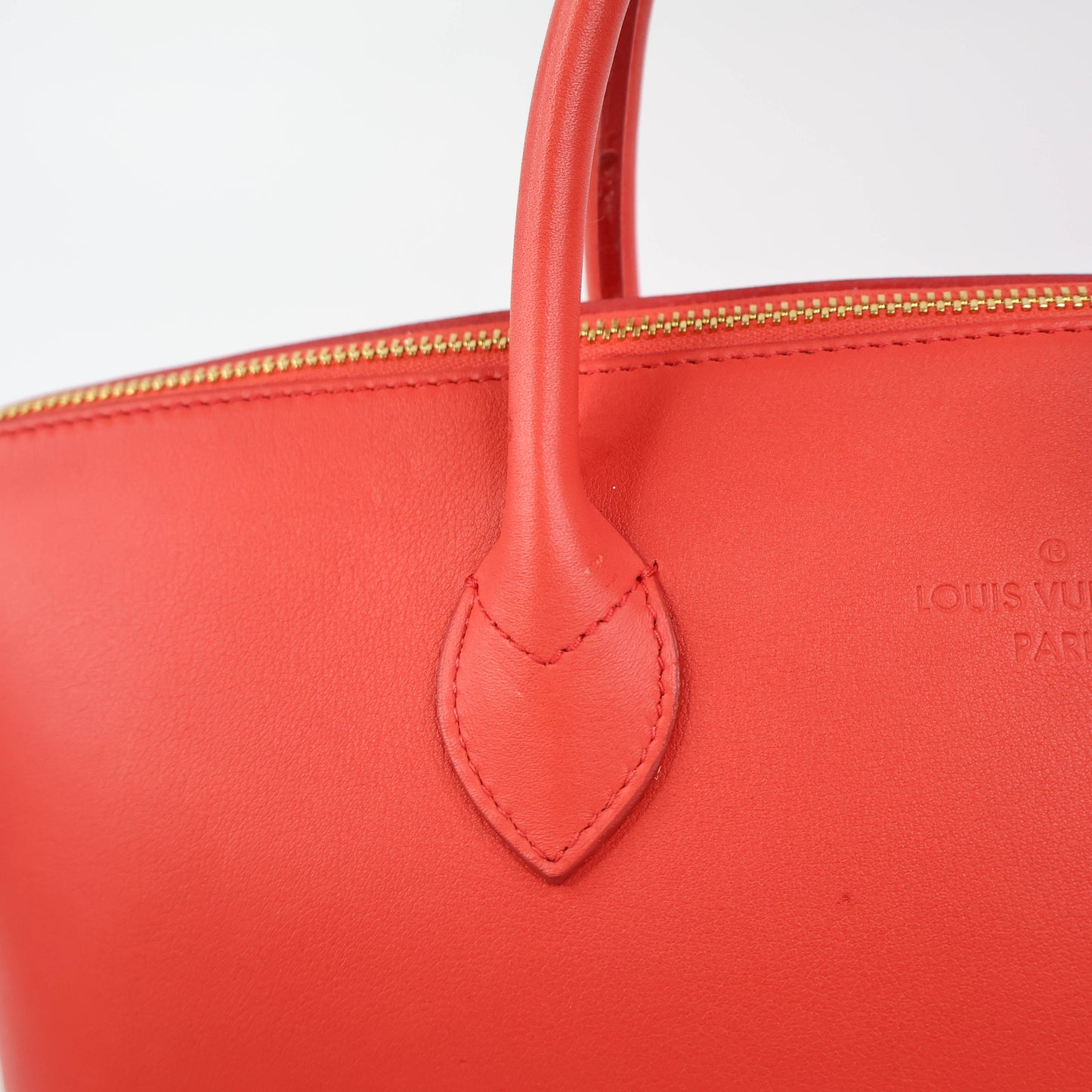 Louis Vuitton Lockit Tote Handbag Red