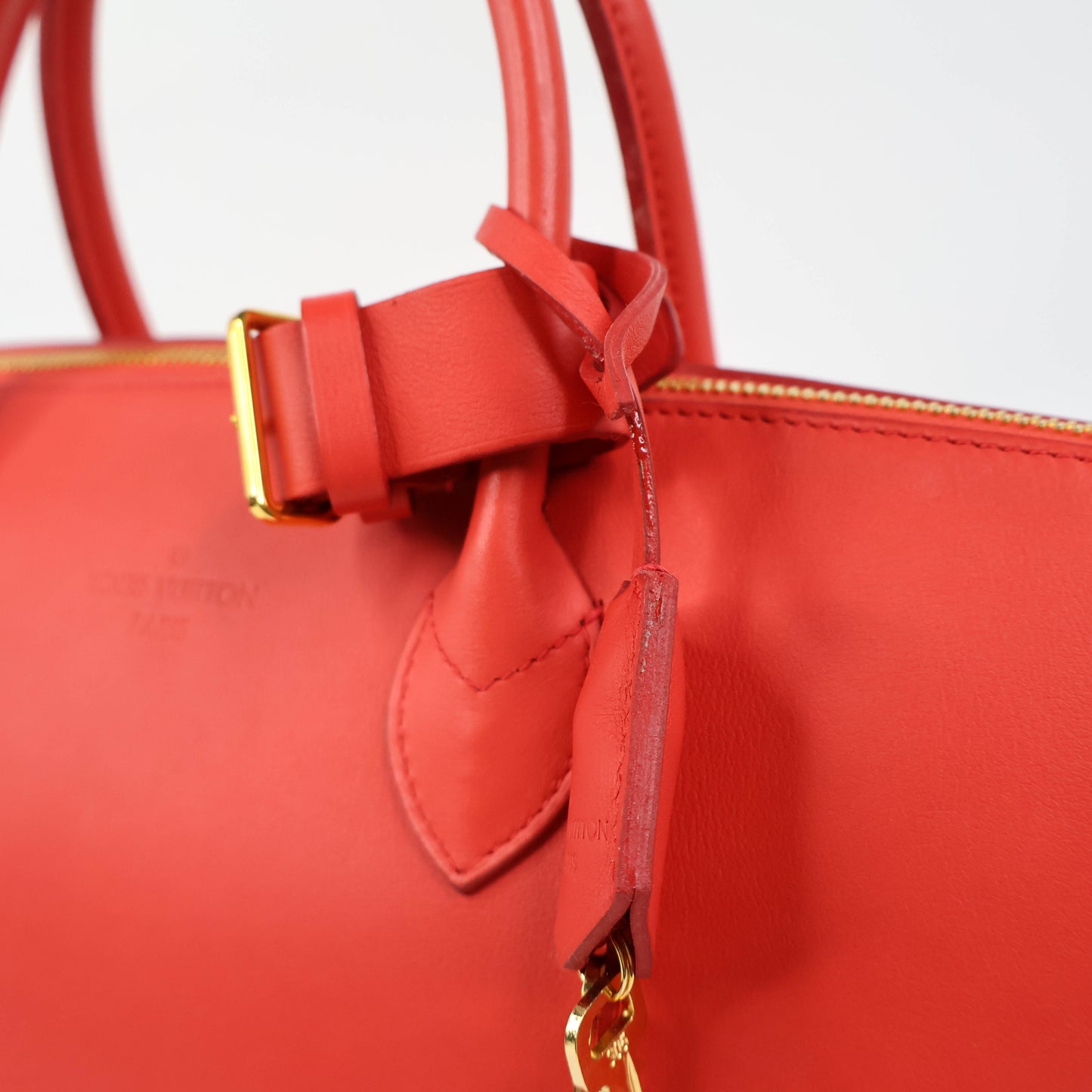 Louis Vuitton Lockit Tote Handbag Red