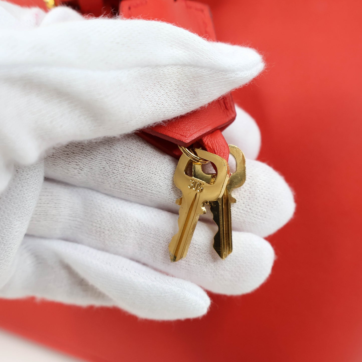 Louis Vuitton Lockit Tote Handbag Red